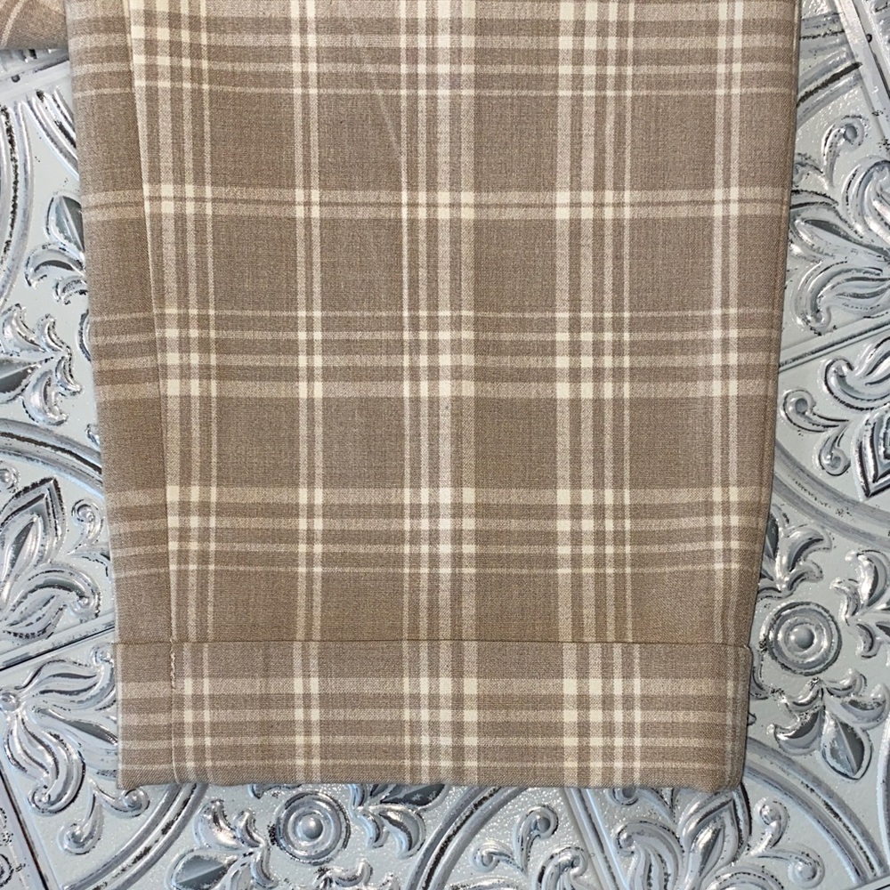H&M Men's Beige Plaid Skinny Fit Cropped Trousers - NWT - Picture 8 of 10